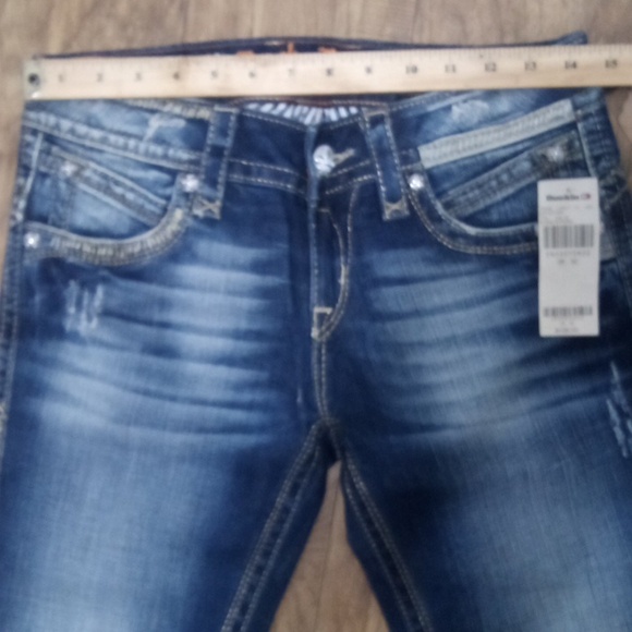 Rock Revival Jeans Women's Gwen Straight 28 Embellished NWT DEFECT - Picture 11 of 15